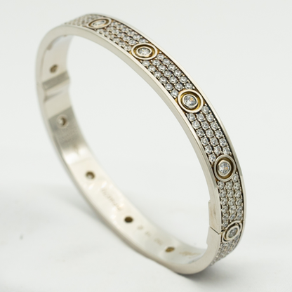 [Vera  Jewelry]LOVE BRACELET 6.1MM DIAMOND-PAVED 10 BIG DIAMONDS