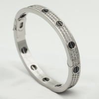 [Vera Jewelry]LOVE BRACELET 6.1MM DIAMOND-PAVED CERAMIC
