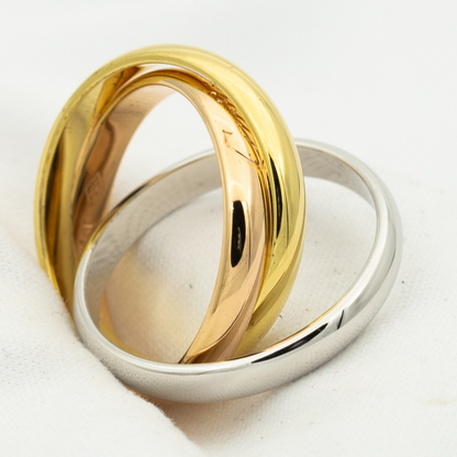 [Vera  Jewelry]TRINITY RING GOLD PINK GOLD SILVER