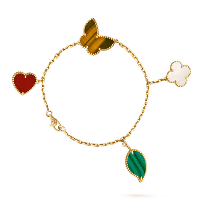 [Vera Jewelry]LUCKY SPRING 5 MOTIF GOLD BRACELET
