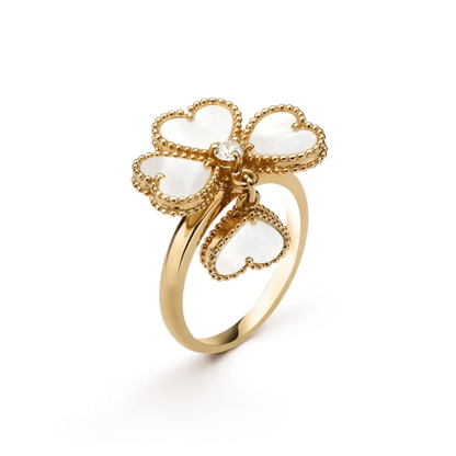[Vera Jewelry]SWEET CLOVER WHITE MOP RING