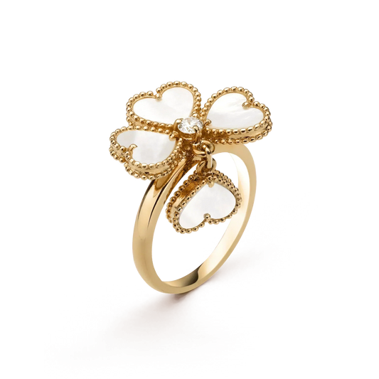 [Vera Jewelry]SWEET CLOVER WHITE MOP RING