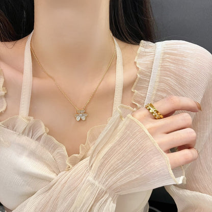 [Vera  Jewelry]FLOWER DIAMOND NECKLACE