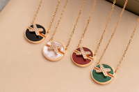 [Vera Jewelry]JEUX DE PINK GOLD DIAMOND NECKLACE