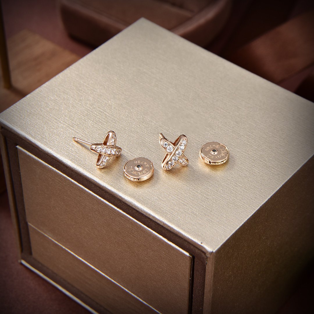 [Vera Jewelry]JEUX DE GOLD DIAMOND EARRINGS