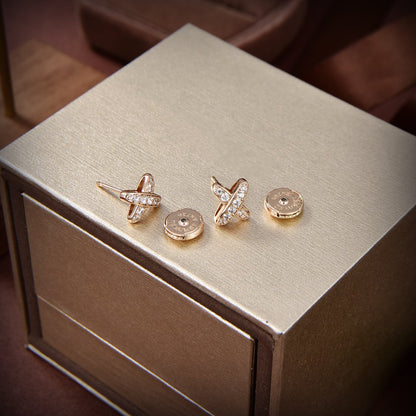 [Vera Jewelry]JEUX DE GOLD DIAMOND EARRINGS