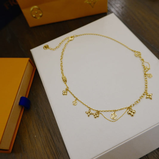 [Vera Jewelry]BLOOMING SUPPLE NECKLACE BRASS