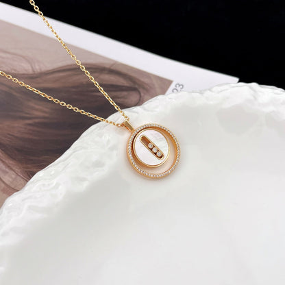 [Vera Jewelry]LUCKY MOVE MM NACRE BLANCHE DIAMOND NECKLACE