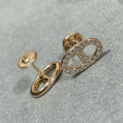 [Vera  Jewelry]HM FULL DIAMOND PIG NOSE STUD EARRINGS