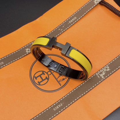 [Vera  Jewelry]CLIC HM SO BLACK YELLOW BRACELET