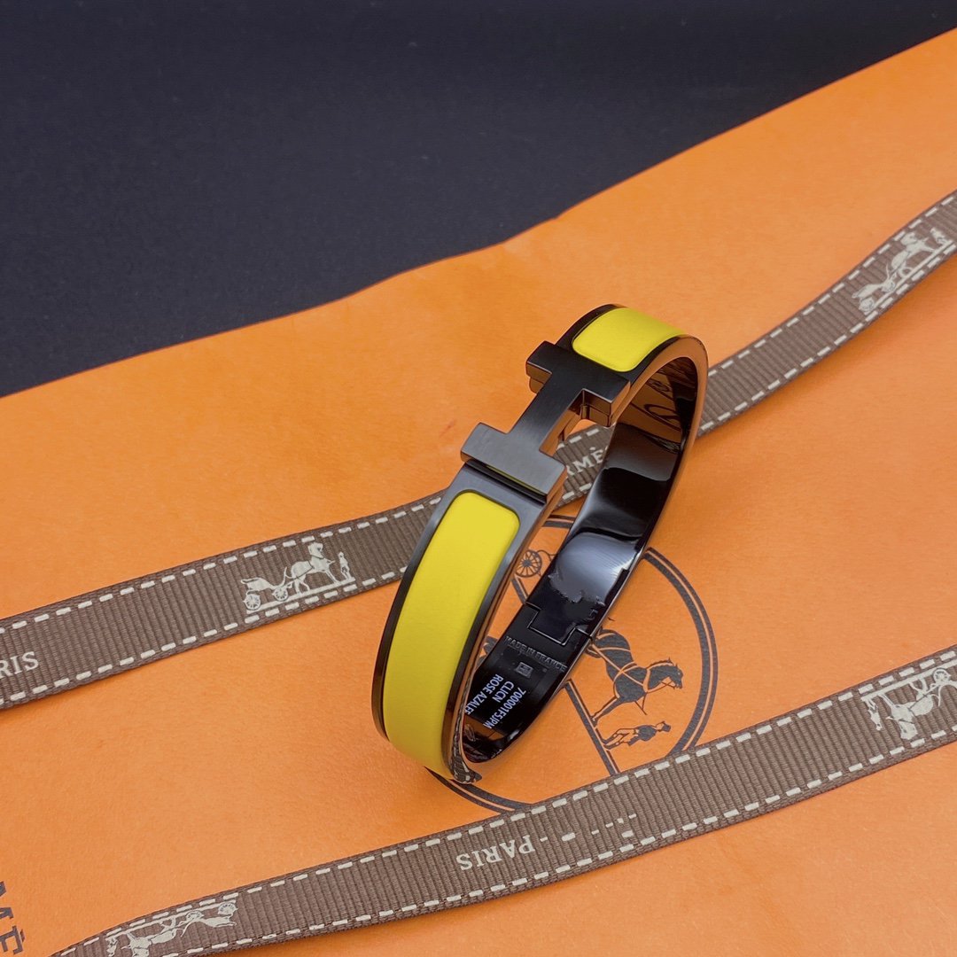 [Vera  Jewelry]CLIC HM SO BLACK YELLOW BRACELET