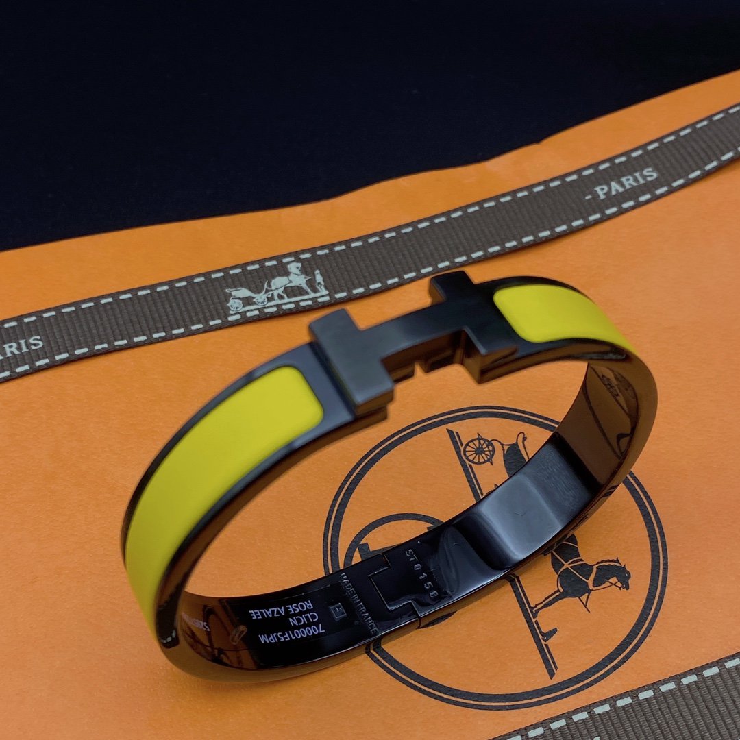 [Vera  Jewelry]CLIC HM SO BLACK YELLOW BRACELET
