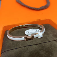 [Vera Jewelry]CLASSIC HM CLIC WHITE 8MM ENAMEL BRACELET