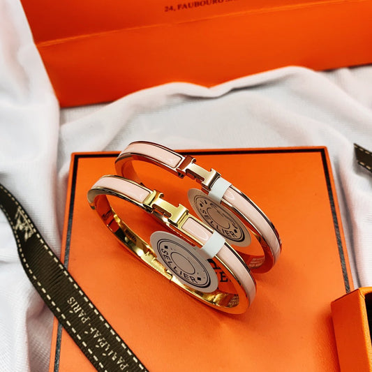 [Vera  Jewelry]CLASSIC HM CLIC  PINK 8MM ENAMEL BRACELET