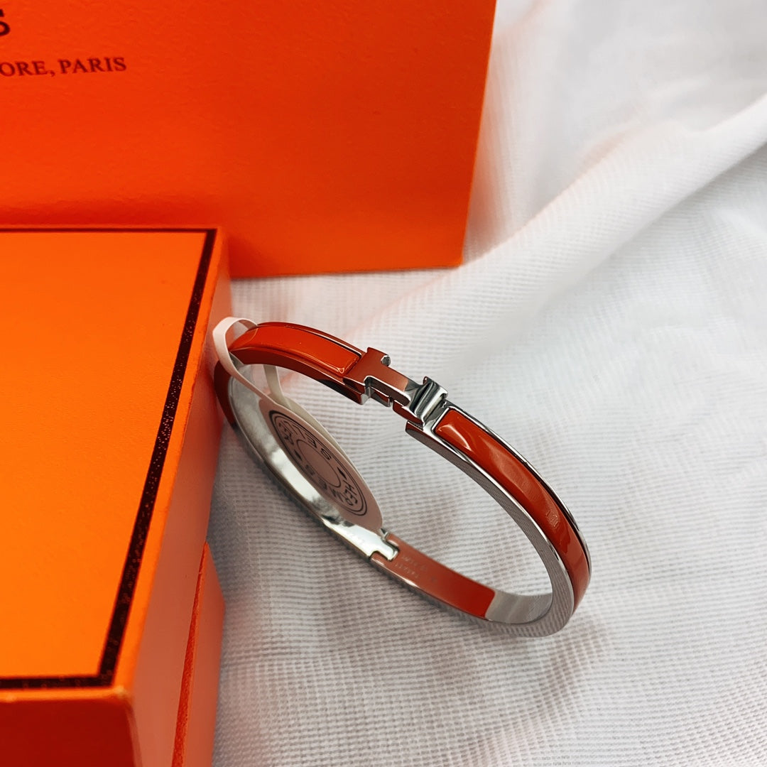 [Vera Jewelry]CLASSIC HM CLIC RED 8MM ENAMEL BRACELET