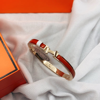 [Vera  Jewelry]CLASSIC HM CLIC RED 8MM ENAMEL BRACELET
