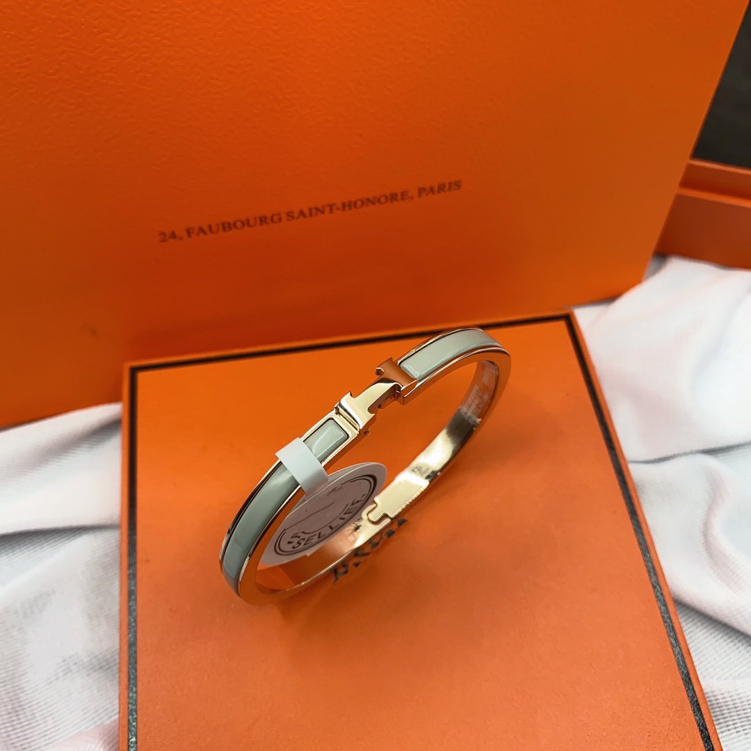 [Vera  Jewelry]CLASSIC HM CLIC GREEN 8MM ENAMEL BRACELET