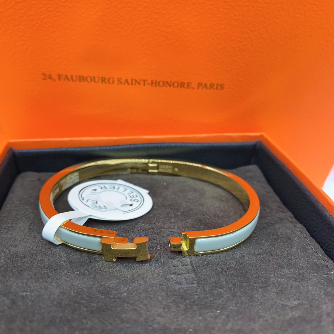 [Vera  Jewelry]CLASSIC HM CLIC GREEN 8MM ENAMEL BRACELET