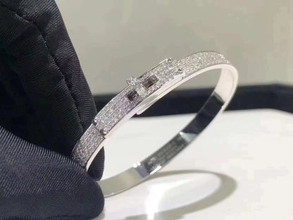 [Vera Jewelry]HM KELLY BRACELET IN SILVER AND FULL PAVE DIAMOND
