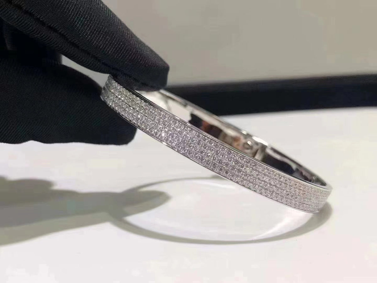 [Vera  Jewelry]HM KELLY BRACELET IN SILVER AND FULL PAVE DIAMOND