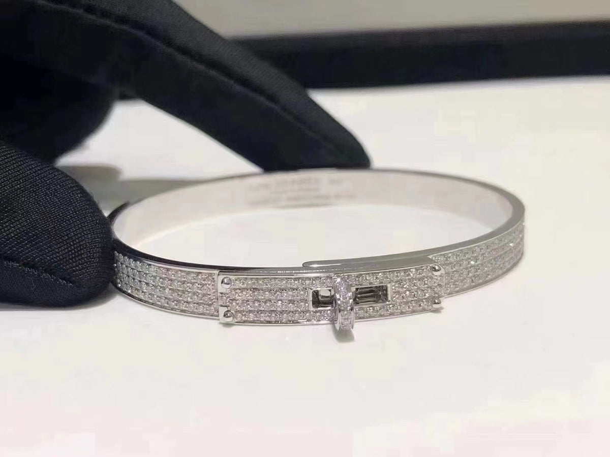 [Vera  Jewelry]HM KELLY BRACELET IN SILVER AND FULL PAVE DIAMOND