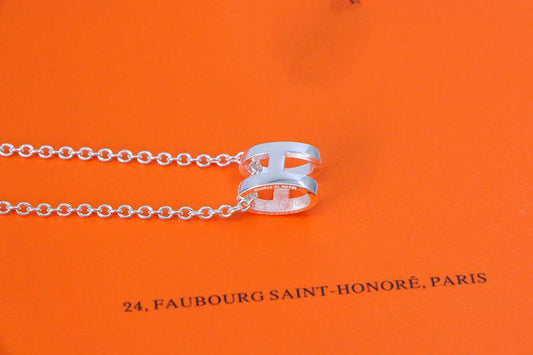 [Vera Jewelry]HM NECKLACE H LETTER OVAL SERIES