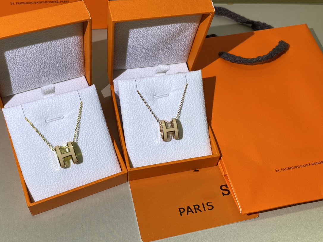 [Vera Jewelry]HM CLIC YELLOW ENAMEL GOLD NECKLACE