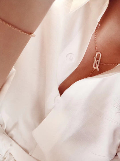 [Vera Jewelry]HM FIRE PIG NOSE NECKLACE TRENDY STREET