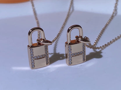 [Vera Jewelry]HM ADVANCED NICHE LOCK HEAD NECKLACE DIAMONDS