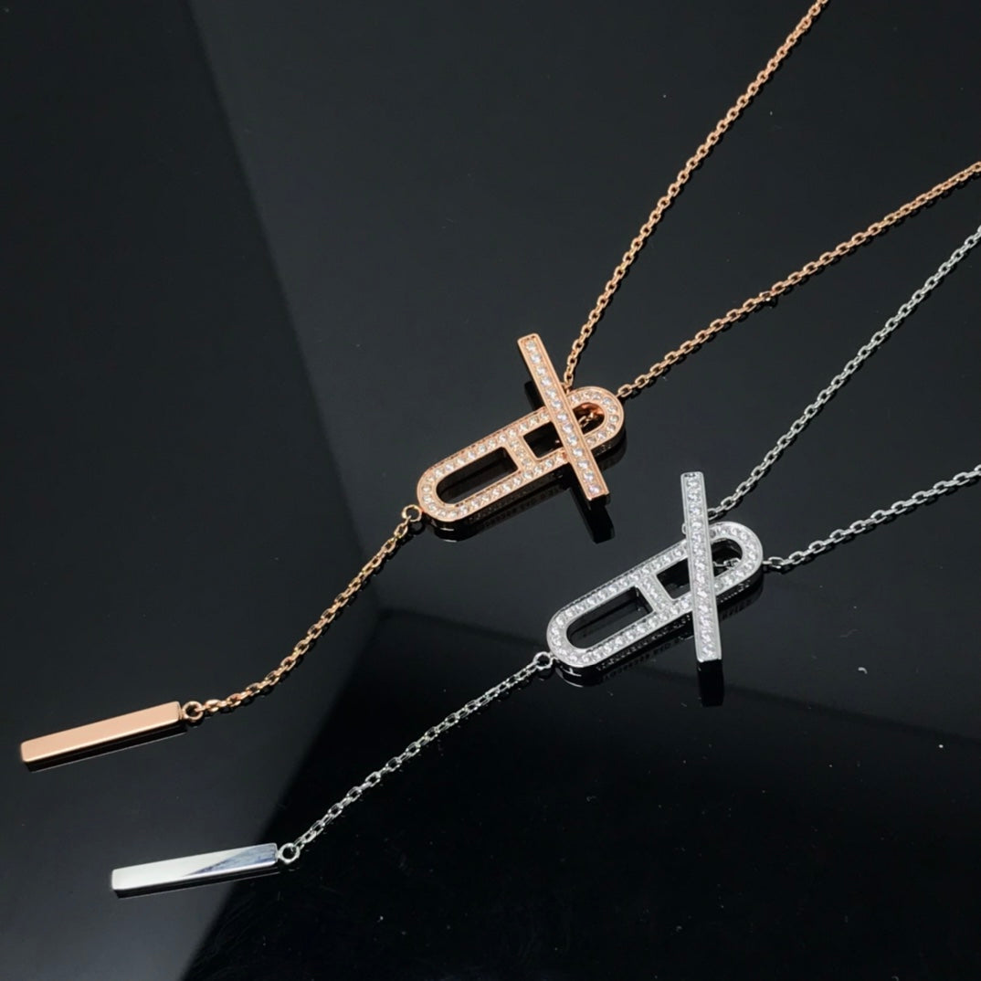 [Vera Jewelry]HM NECKLACE PLATINUM ROSE GOLD DIAMOND
