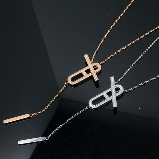 [Vera Jewelry]HM NECKLACE PLATINUM ROSE GOLD DIAMOND