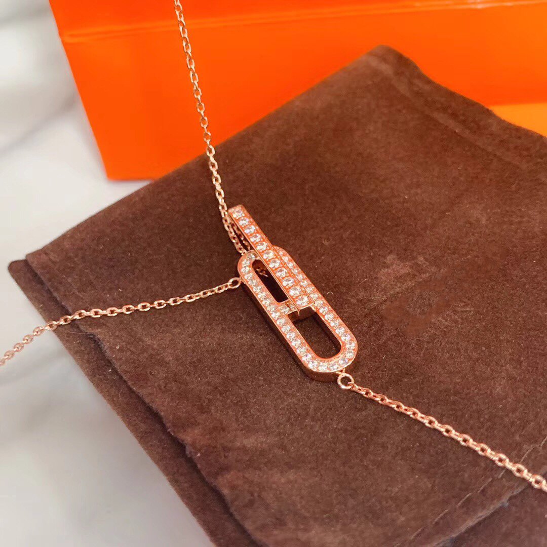 [Vera Jewelry]HM NECKLACE PLATINUM ROSE GOLD DIAMOND