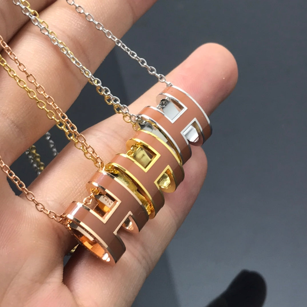 [Vera Jewelry]H NECKLACE BROWN