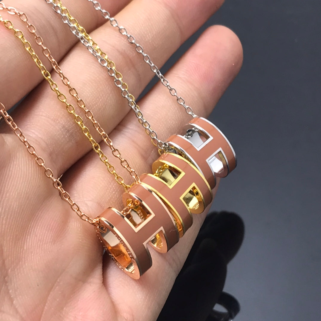[Vera Jewelry]H NECKLACE BROWN