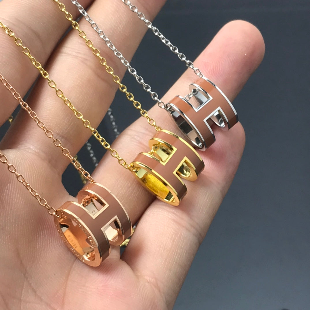 [Vera Jewelry]H NECKLACE BROWN