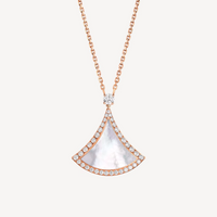 [Vera Jewelry]DREAM MOP DIAMOND PAVED PINK GOLD NECKLACE