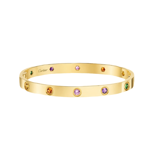 [Vera Jewelry]2026 RAINBOW LOVE ブレスレット 6.1MM 10粒ダイヤモンド