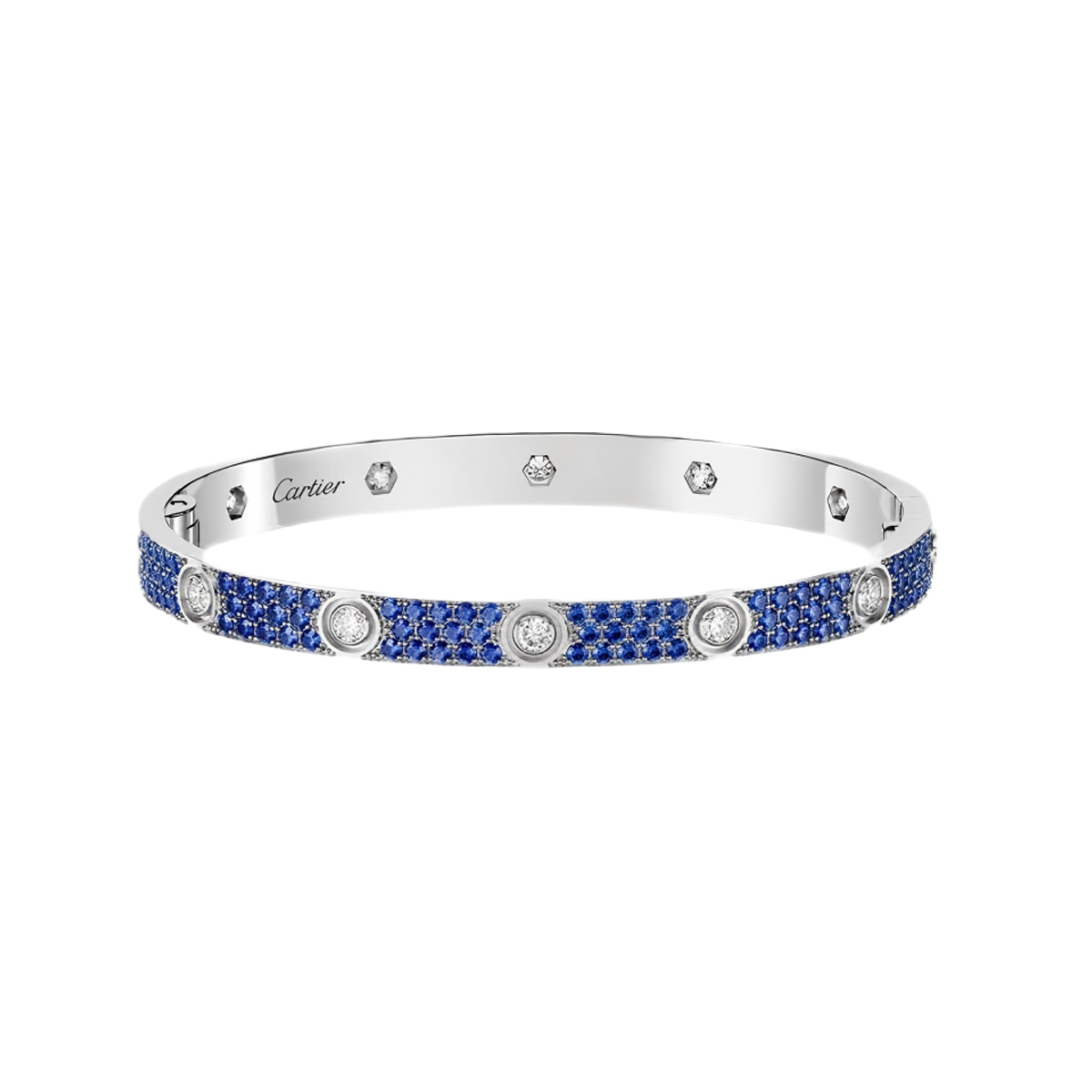 [Vera Jewelry] 2026 パヴェ ジェムストーン ラブブレスレット 6.1MM ダイヤモンド10石