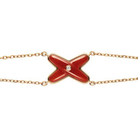 [Vera Jewelry]JEUX BRACELET CARNELIAN PINK GOLD 1 DIAMOND