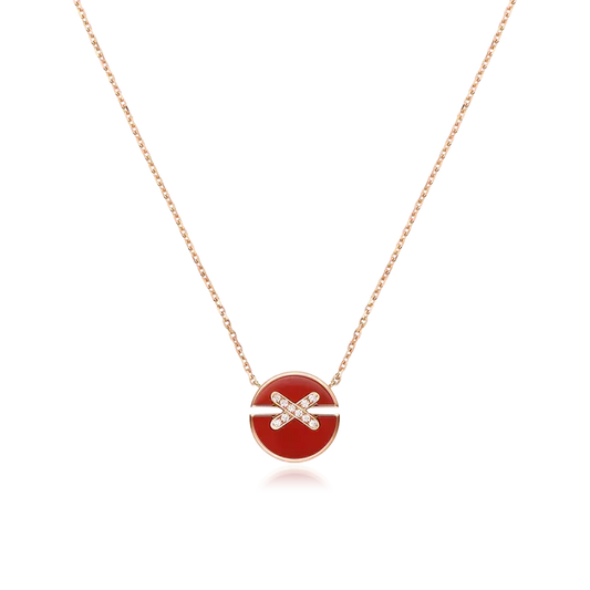 [Vera Jewelry]JEUX DE ROSE GOLD DIAMOND NECKLACE