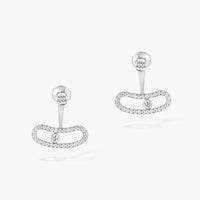 [Vera Jewelry]MOVE UNO SILVER DIAMOND EARRINGS