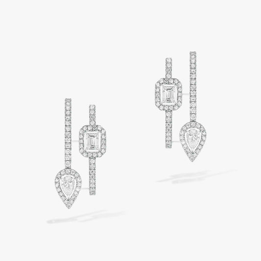 [Vera Jewelry]MY TWIN 2 RANGS シルバー ダイヤモンド ピアス