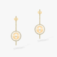 [Vera Jewelry]LUCKY MOVE ARROW PINK GOLD DIAMOND EARRINGS