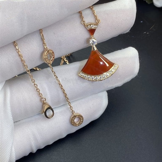 [Vera]DREAM NECKLACE CARNELIAN DIAMOND