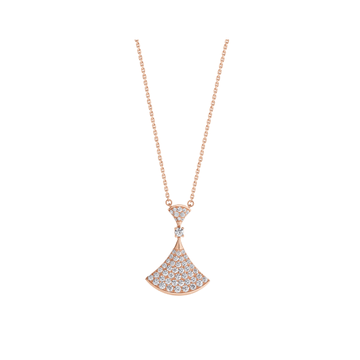 [Vera]DREAM NECKLACE PINK GOLD FULL DIAMOND