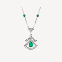[Vera Jewelry]DREAM NECKLACE MALACHITE DIAMOND SILVER