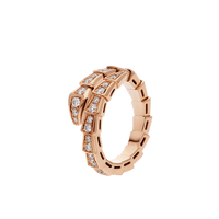 [Vera Jewelry]SERPENTI RING PINK GOLD DIAMOND PAVED 4MM