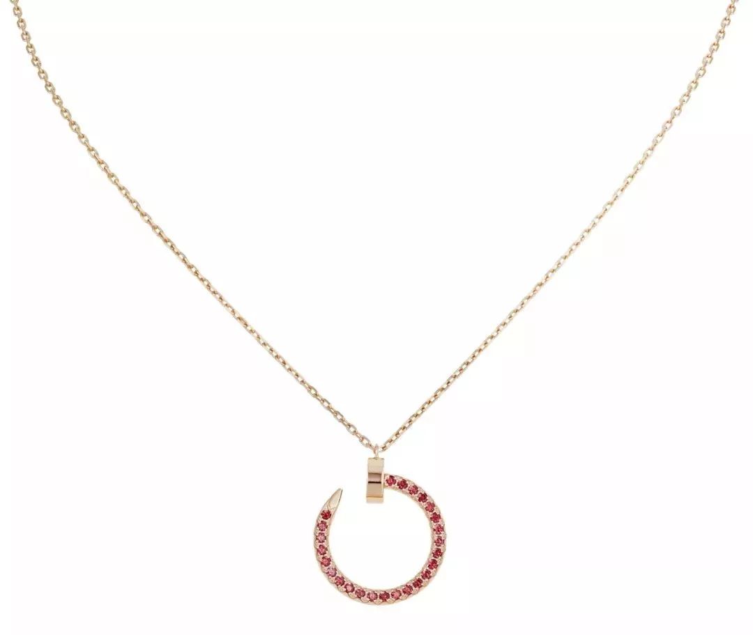 [Vera  Jewelry]JUSTE NECKLACE GOLD RED DIAMONDS