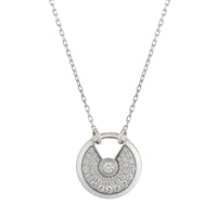 [Vera Jewelry]AMULETTE SILVER FULL DIAMOND NECKLACE