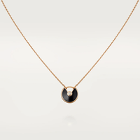 [Vera Jewelry]AMULETTE ROSE GOLD ONYX NECKLACE